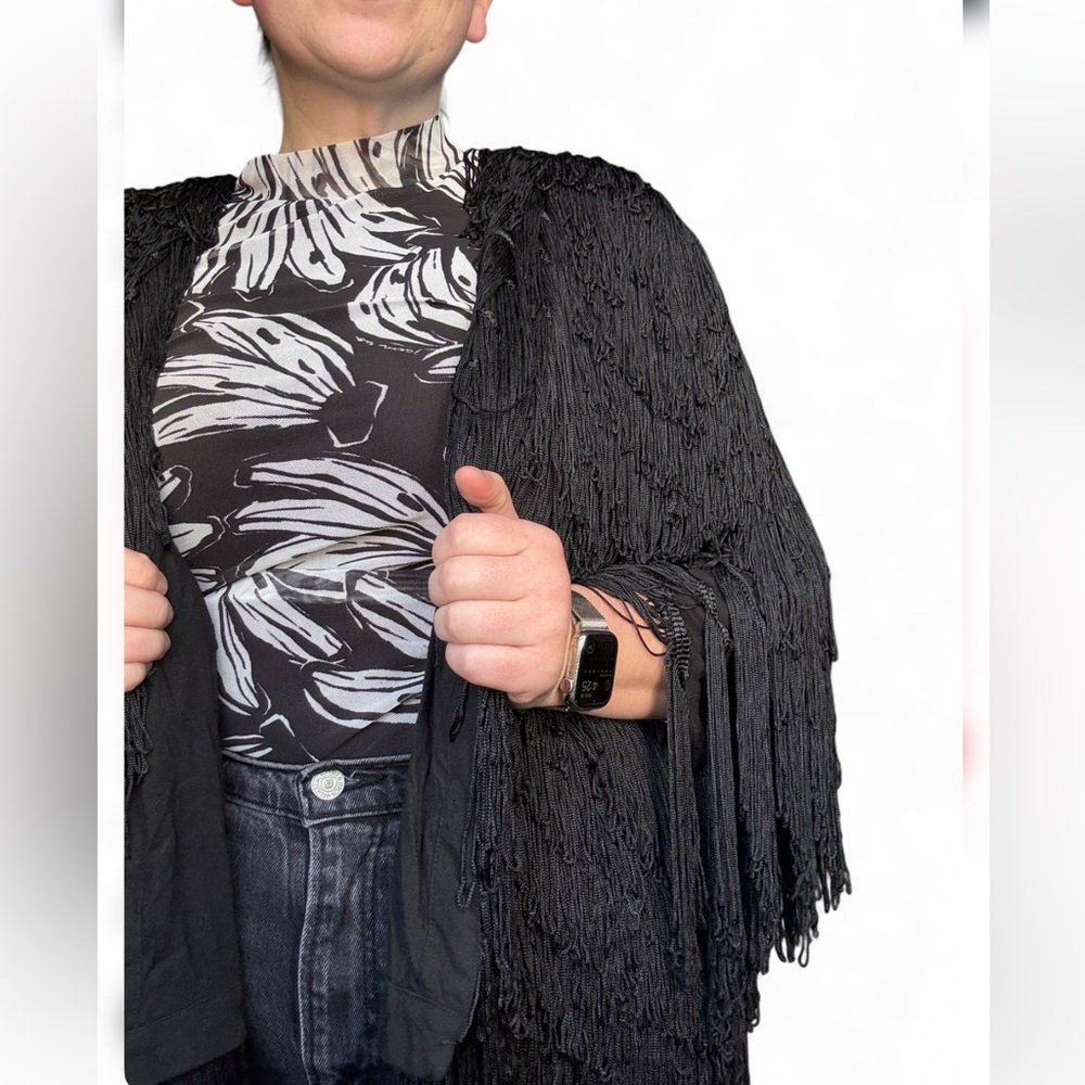 Black Fringe Women's Jacket